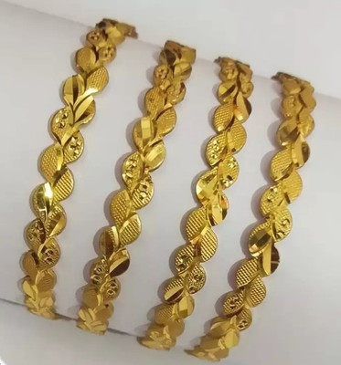 Gitashree Brass Gold-plated Bangle(Pack of 4)