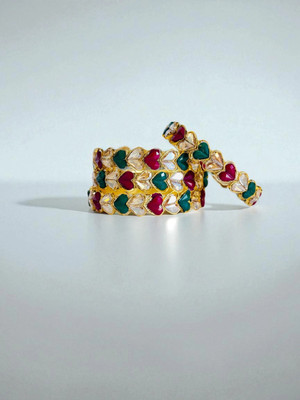 Radhe Rani Metal Gold-plated Bangle Set(Pack of 4)