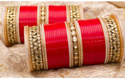 LYBASHINE Brass Cubic Zirconia Gold-plated Bangle Set