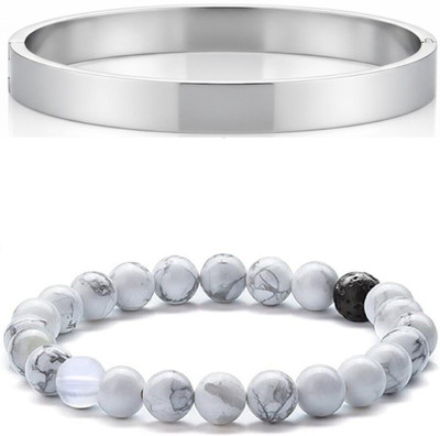 IKONKARR Stone, Stainless Steel Bracelet(Pack of 2)