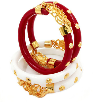 TANVI J Plastic Gold-plated Shakha Pola(Pack of 4)