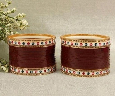Valya Plastic Diamond Gold-plated Chudas(Pack of 2)