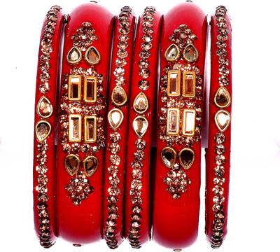 Charu Glass Pearl Bangle Set(Pack of 2)