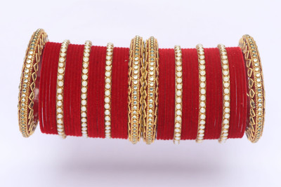 Valya Glass, Alloy Bangle Set(Pack of 2)