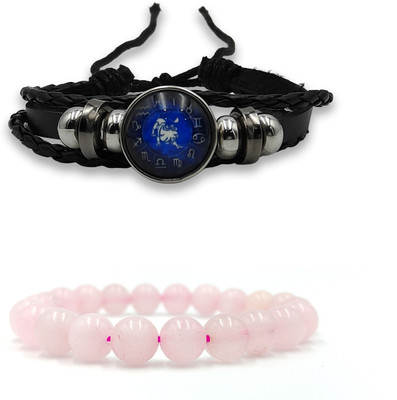 BHAGYA G Stone, Crystal Quartz Bracelet(Pack of 2)