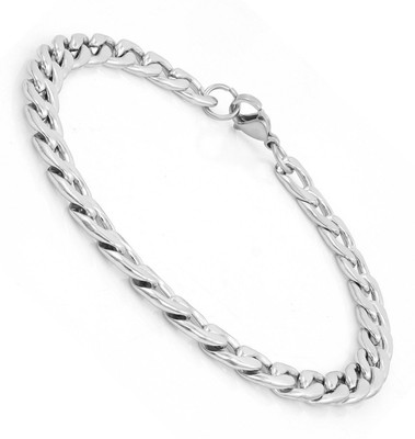 NAKABH Stainless Steel Silver Bracelet