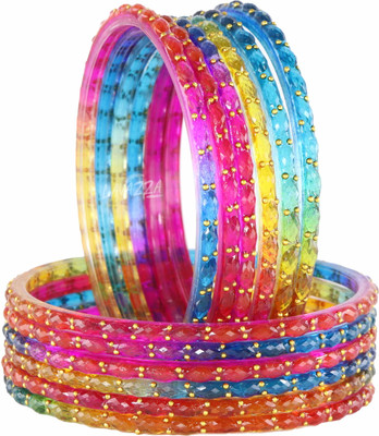 LAVAZZA Glass Zircon Bangle Set(Pack of 12)
