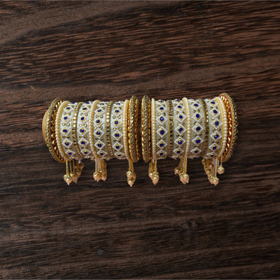 HADIYA Plastic Zircon Bangle Set(Pack of 2)