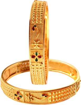 Shree krishna textile Alloy Gold-plated Bangle Set(Pack of 2)