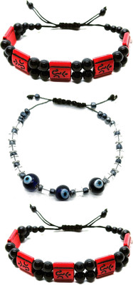 KINGSTYLEIMPEX Mother of Pearl Charm Bracelet(Pack of 3)