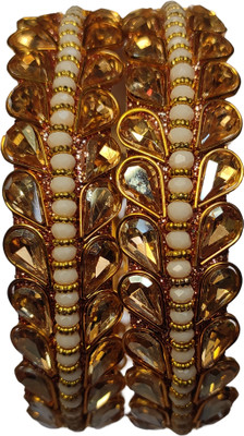 StyleNine Brass Cubic Zirconia Bangle Set(Pack of 2)