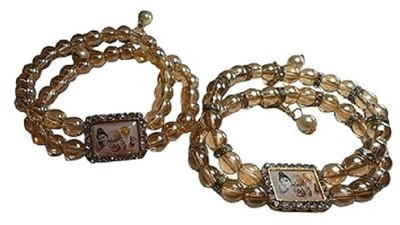 Addlittlewater Alloy Beads Charm Bracelet(Pack of 2)