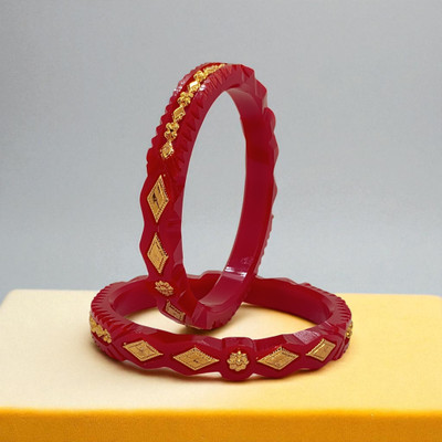 TANVI J Plastic Gold-plated Bangle Set(Pack of 2)