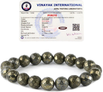 CRYSTU Pyrite, Stone, Crystal Beads, Crystal Bracelet