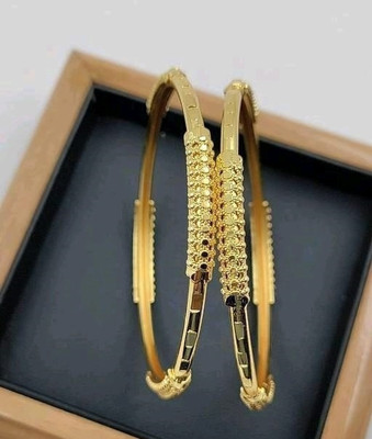 Godhani Enterpirze Brass Gold-plated Bangle Set(Pack of 2)