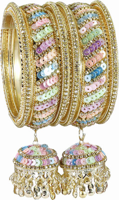 NMII Metal Beads, Zircon Bangle Set(Pack of 6)