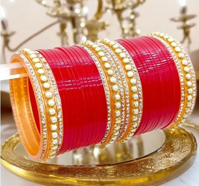 DLAXMI Plastic Cubic Zirconia Chudas(Pack of 2)
