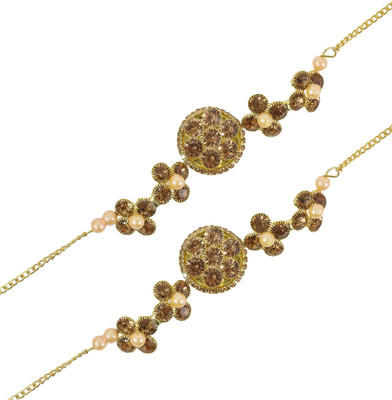 ZULKA Metal Zircon Bangle Set(Pack of 2)