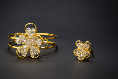 healthnode Alloy Gold-plated Bangle Set