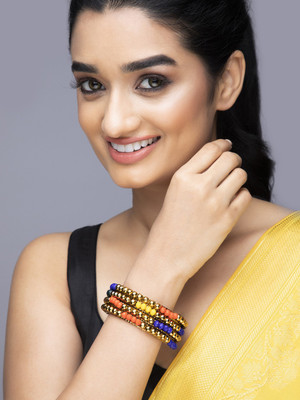 RUBANS Alloy Gold-plated Bangle Set(Pack of 4)