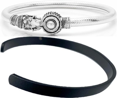 Neerajyoti Silver, Sterling Silver, Stainless Steel Bracelet(Pack of 2)