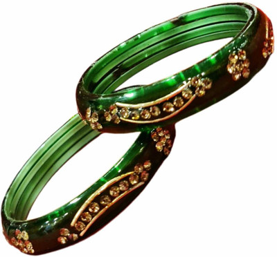 rayie collection Glass Bangle Set(Pack of 2)