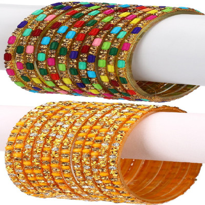 AFAST Glass Bangle Set(Pack of 10)