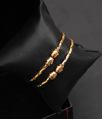 Gemini Creation Alloy Cubic Zirconia Gold-plated Bracelet Set(Pack of 2)
