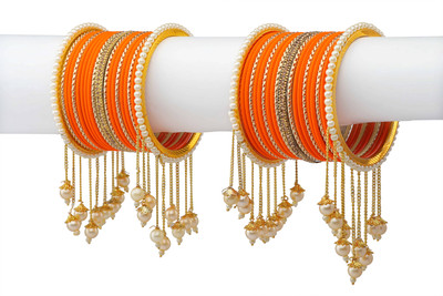 GLIKA Metal Zircon Gold-plated Bangle Set(Pack of 42)
