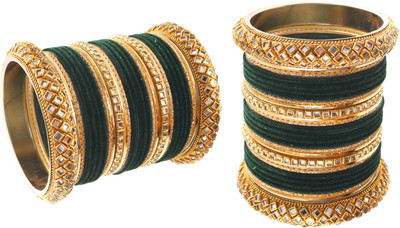 Terraband Alloy Crystal Bangle Set(Pack of 56)