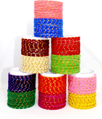 RADHA MOHAN EMPIRE Fabric, Glass Bangle Set(Pack of 144)