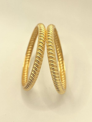 Bajrang Brass, Copper Gold-plated Bangle Set(Pack of 2)