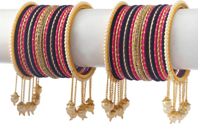 GLIKA Metal Zircon Gold-plated Bangle Set(Pack of 10)