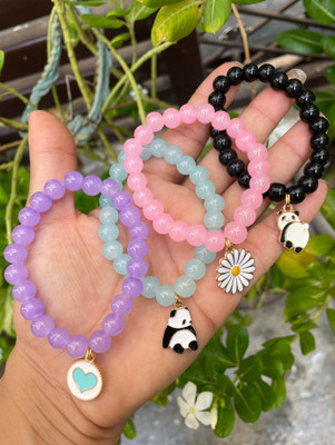 Ennygacessories Glass Bracelet(Pack of 4)