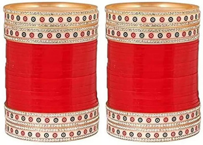 SA Creation Plastic Diamond Gold-plated Chudas(Pack of 2)