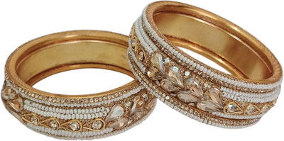 Ashnit Alloy Beads Gold-plated Bangle Set(Pack of 4)