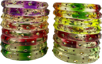 Rudra Glass Bangle Set(Pack of 10)