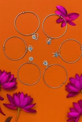 GJSENTERPRISE Alloy Turquoise Silver Bracelet