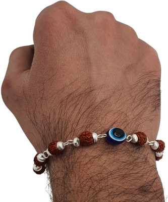 Hart Eye Rudraksha, Evil Eye Silver Charm Bracelet