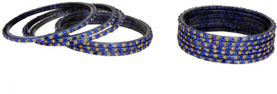 Somil Glass Beads, Crystal Bangle Set(Pack of 24)