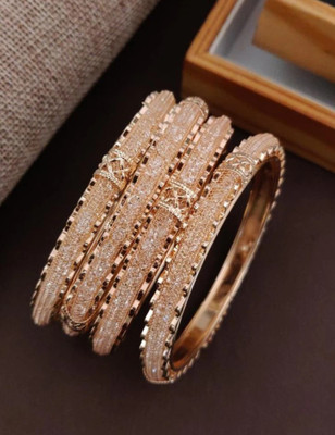 Ronakswear Alloy Beads Copper Bangle Set(Pack of 4)