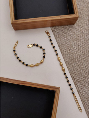DIADRIM Brass Beads Gold-plated Bracelet Set(Pack of 2)