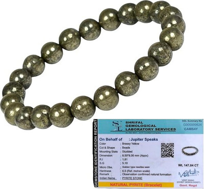 ASTROGEM CRYSTAL AGATE Pyrite Crystal Bracelet