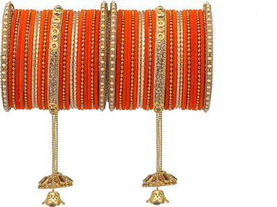 Rijoli Metal Zircon Bangle Set(Pack of 50)