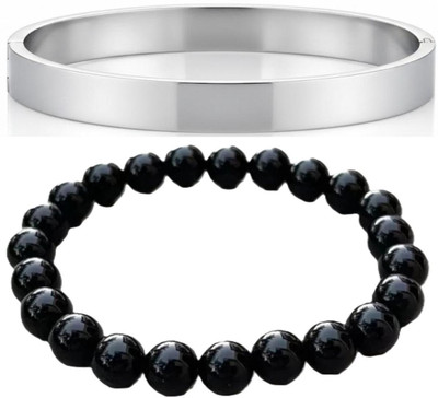 IKONKARR Brass, Stone, Crystal, Plastic, Stainless Steel Bracelet(Pack of 2)