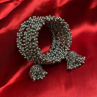 Rangmanch Collection Metal Sterling Silver Bangle Set
