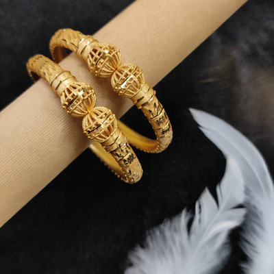 Ashia Retails Alloy Gold-plated Kada(Pack of 2)