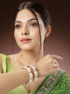 NVR Alloy Gold-plated Bangle Set(Pack of 2)