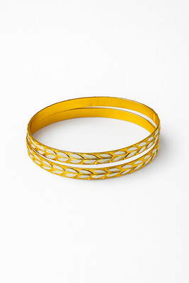 Durgesh Alloy Gold-plated, Silver Bangle Set(Pack of 2)