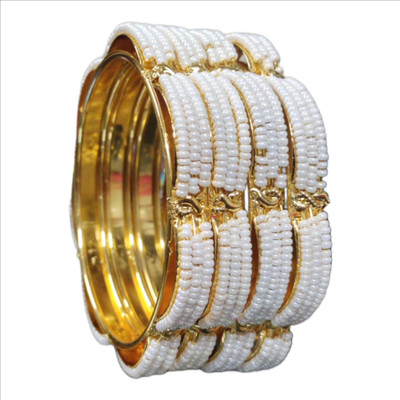 khetlazee Alloy Gold-plated Bangle Set(Pack of 4)